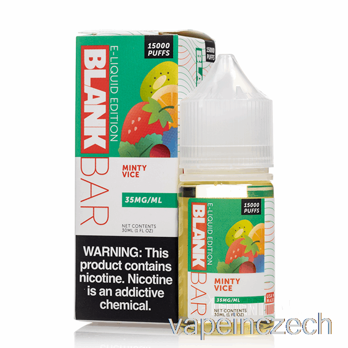 Mátový Svěrák - Blank Bar Salts - 30ml 35mg Vape Bez Nikotinu